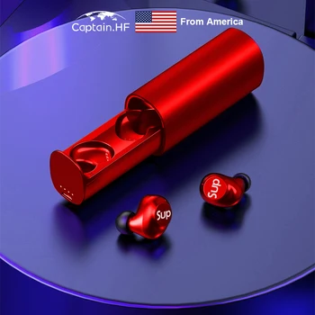 

US Captain TWS Earbuds, Earphones Bluetooth 5.0, 16H, Stereo In-Ear, Sport Style Headphones with Charging Case