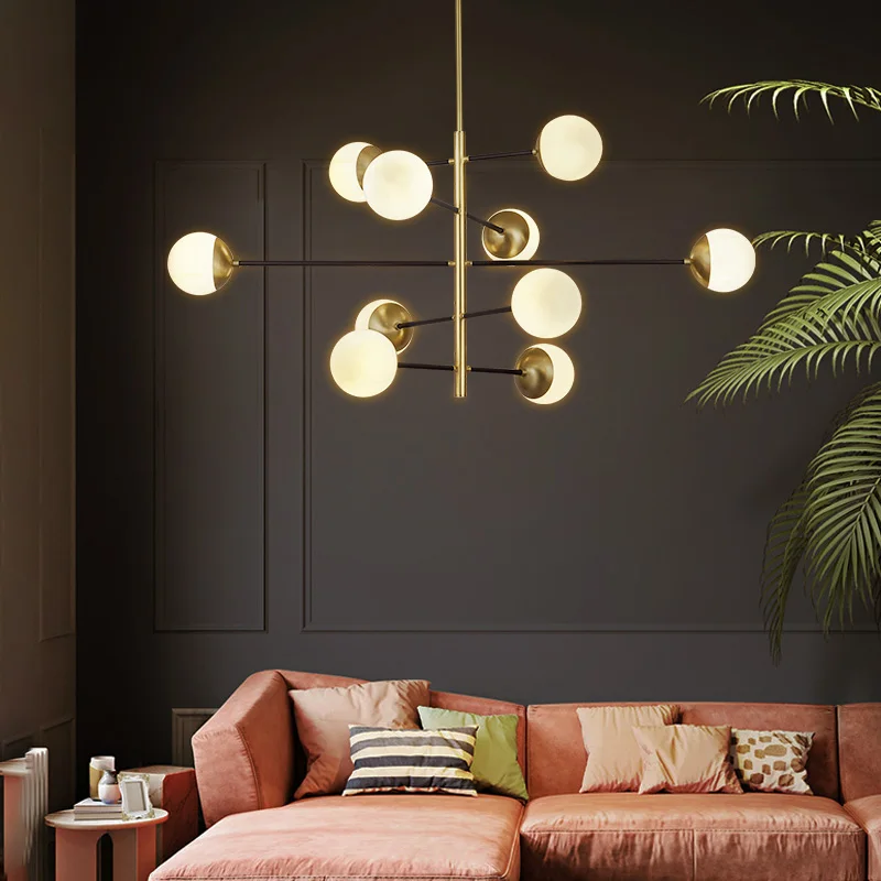 Скандинавское креативное Искусство Резной Цветок Стекло подвесные светильники