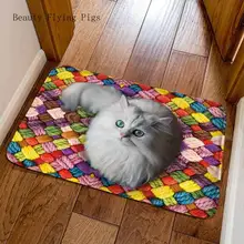 Дропшиппинг маркетинг креативный стерео милый кот спальный коврик Домашний индивидуальный дверной коврик пыль Бытовая Спальня замша ручная стирка