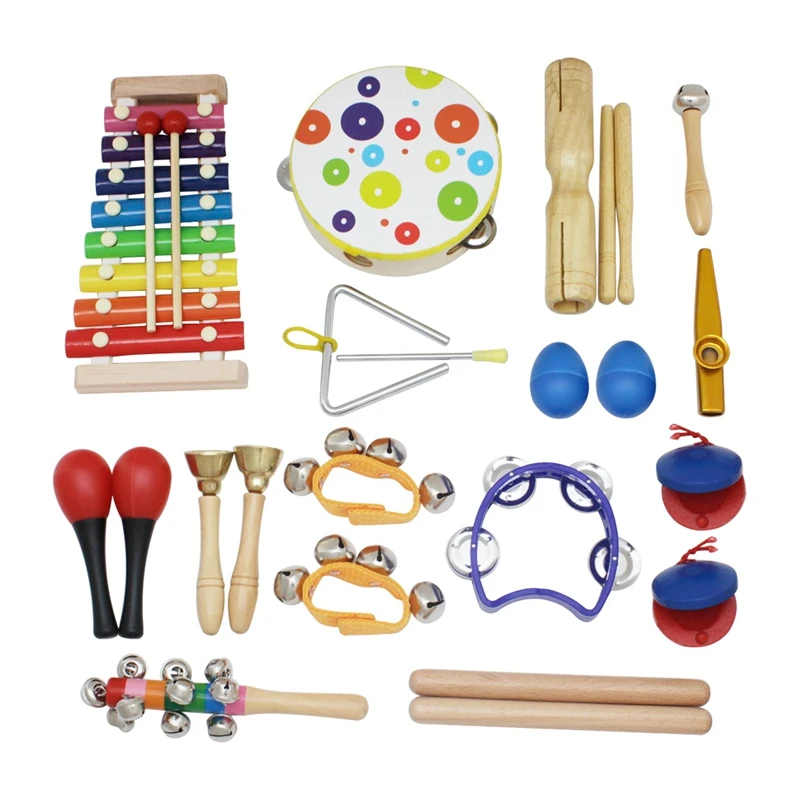 

19Pcs/Set Musical Instruments Children Early Childhood Music Educational Toy Combination Musical Teaching Tools