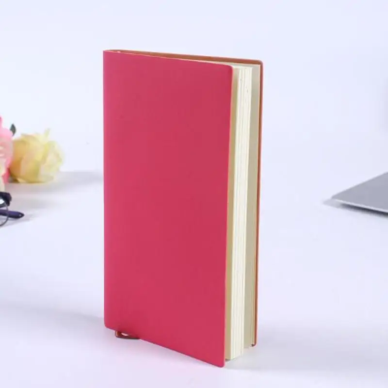 rose red Высококачественный деловой блокнот, ПУ искусственная кожа креативный A6 студенческий дневник книжные цвета офисные школьные канцелярские принадлежности - Цвет: rose red