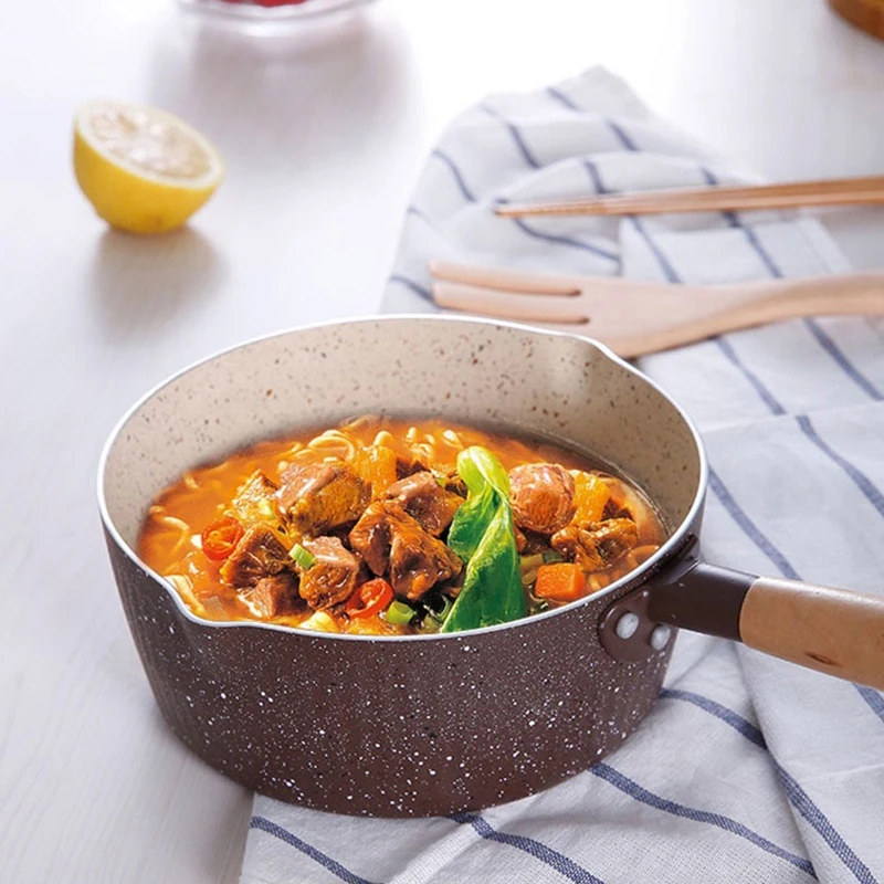 Кухонный горшок для готовки камень майфан антипригарная кухонная лапша Горячие Молочные суповые горшки японский стиль Снежная сковорода