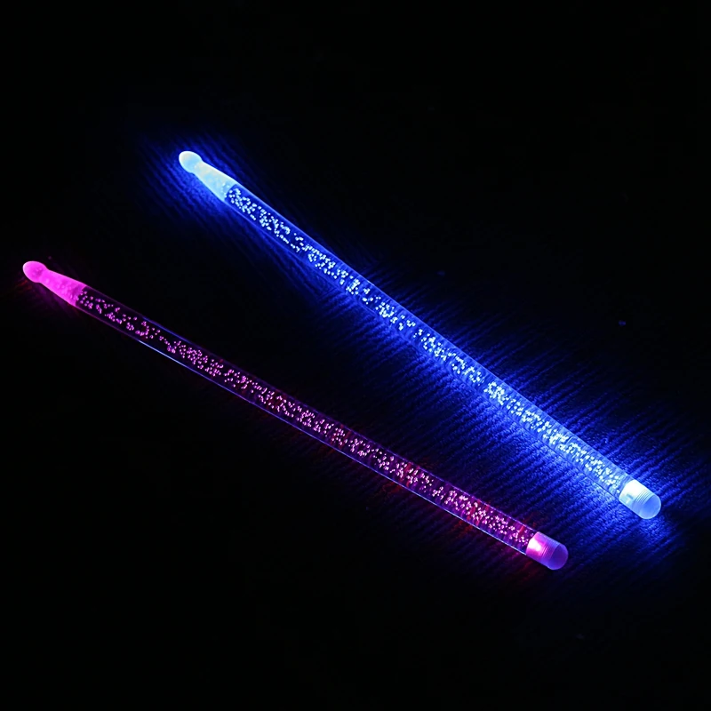 Bubble Lighting LED Drum Stick 5a Acrylic Drumsticks Luminous in the Dark Stage Jazz Drumsticks Special Performance