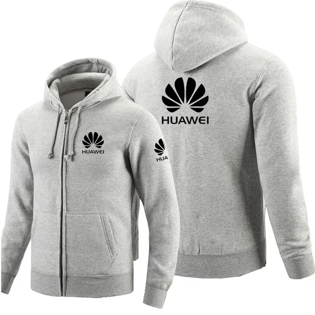 Толстовки с капюшоном на молнии с логотипом huawei, флисовая толстовка с капюшоном и длинным рукавом, мужская куртка на молнии, Толстовка g