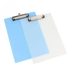 4 шт., держатель пластиковый для документов, Офисная бумага, закругленный угол, А4, школьные канцелярские принадлежности, прозрачный, твердый буфер обмена, простой