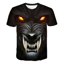 Мужская Летняя Повседневная модная футболка, новинка, настраиваемая уличная одежда, забавная ужасная футболка для мужчин и женщин, волк, тигр, футболка с изображением Льва