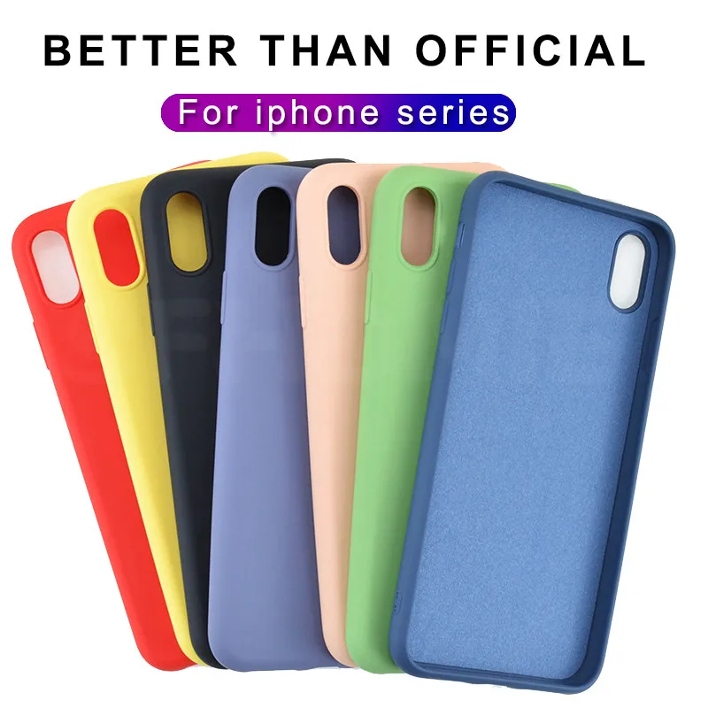 Luxury Thin Soft Official Silicone Case For iphone 7 8 6S 6 Plus X XS 11 Pro MAX XR Case For iPhone 7 11 X 10 Cover Case Coque Luxury Thin Soft Official Silicone Case For iphone 7 8 6S 6 Plus X XS 11 Pro MAX XR Case For iPhone 7 11 X 10 Cover Case Coque