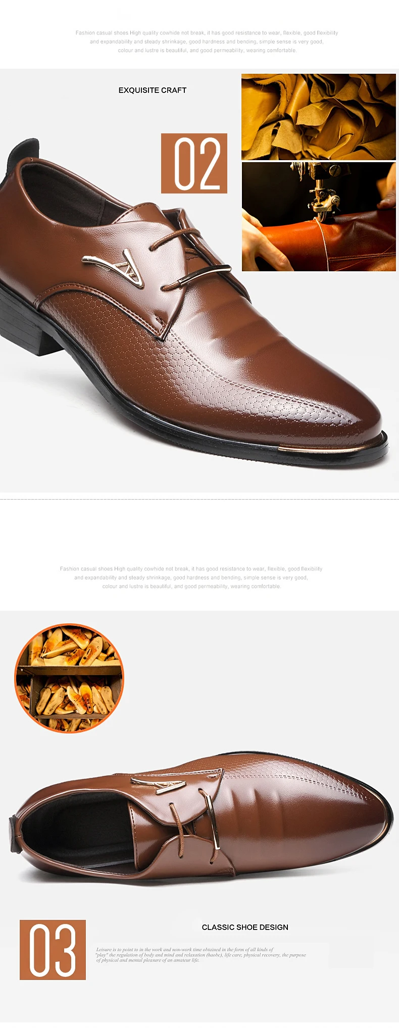 37-48 Мужская официальная обувь Удобная стильная деловая официальная обувь для мужчин# K009
