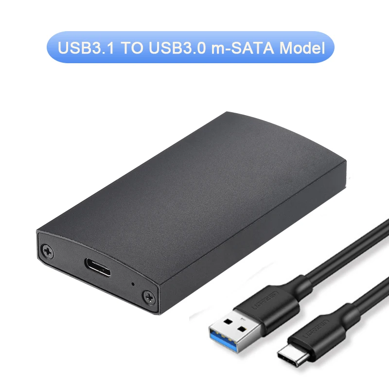 Чехол для жесткого диска uniatop M-SATA USB3.1 USB3.0 SSD Внешний корпус для адаптера SSD - Цвет: USB3.1