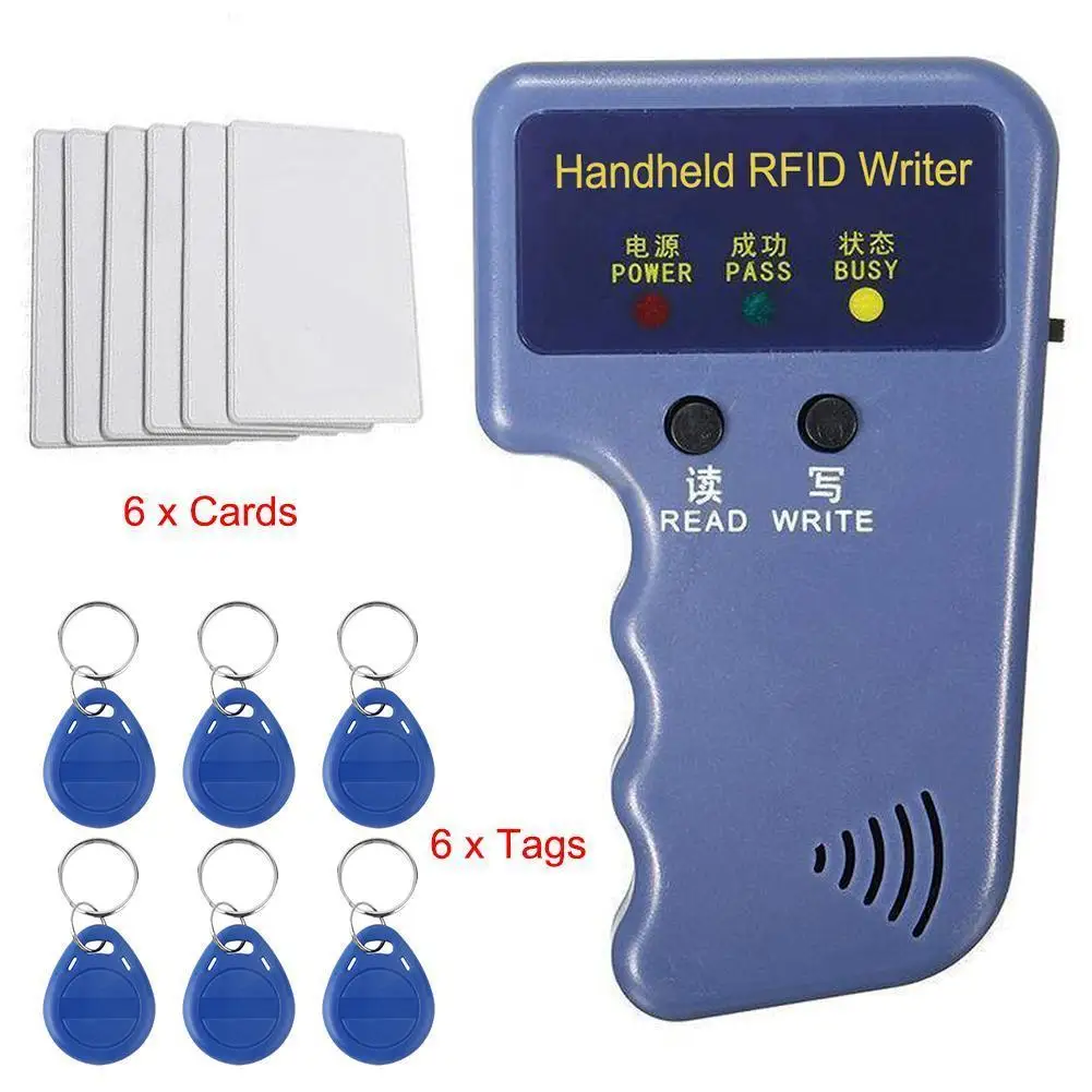 Профессиональный ручной RFID 125 кГц EM4100 RFID Копир писатель Дубликатор Программист считыватель+ T5577 EM4305 перезаписываемые ID брелки