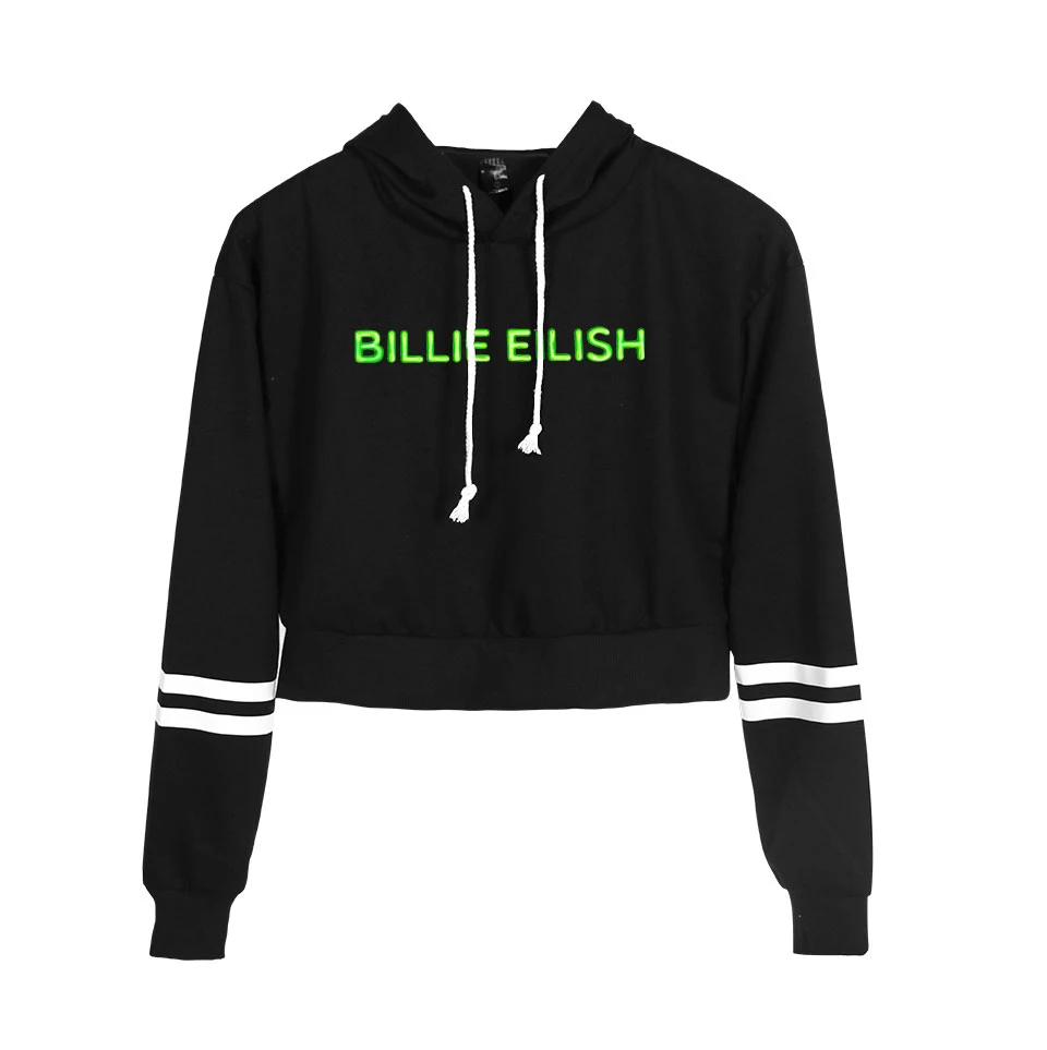 Billie Eilish, толстовки, одежда Billie Eilish, худи для женщин, с капюшоном, Harajuku, уличная одежда, укороченный топ, толстовка, одежда размера плюс