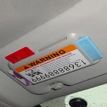 

Multifunctional Car Sun Visor Clip Temporary Parking Card Plate Phone Number Sheet Car Sticker Auto Products Car Accessories