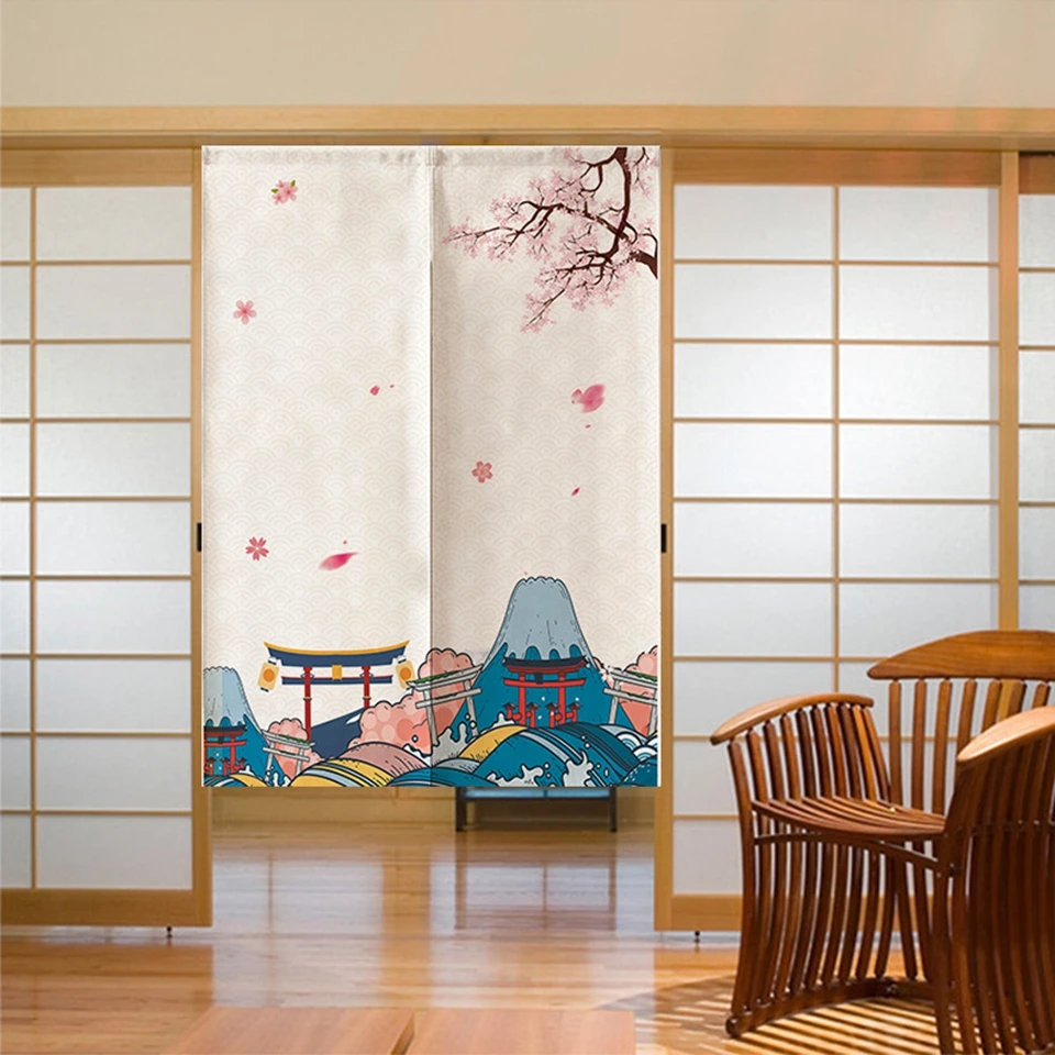 Японский стиль занавески s для кухонное белье двери занавески Норен домашнее оформление входа настраиваемые занавески для гостиной