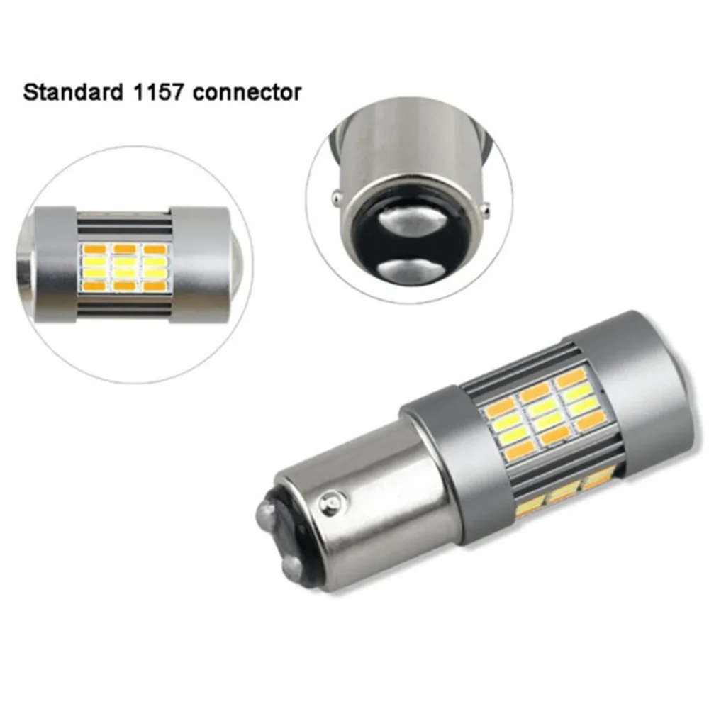 Светодиодная двухцветная указатель поворота T20 7443 4014 62SMD головной свет лампы