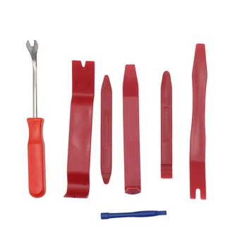 

7 in 1 Car CD Speaker Removal Tool Set Auto Modification Trim Door Panel Repair Tool (Red)