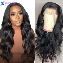 

13X4 Body Wave Human Hair Wigs Brazilian Hair Lace Front Wig With Baby Hair Remy Hair HD Lace Frontal Wig 30 Inch