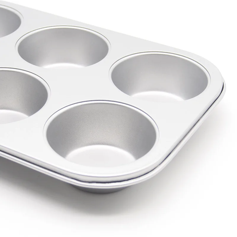 6 ровная чашка формочка для торта хлеба пекарная печь кексов с серебряным
