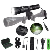 Масштабируемый светодиодный фонарик для охоты, зеленый/красный/белый, 3 в 1, тактический фонарь, крепление для винтовки, фонарь с 3 лучевой головкой