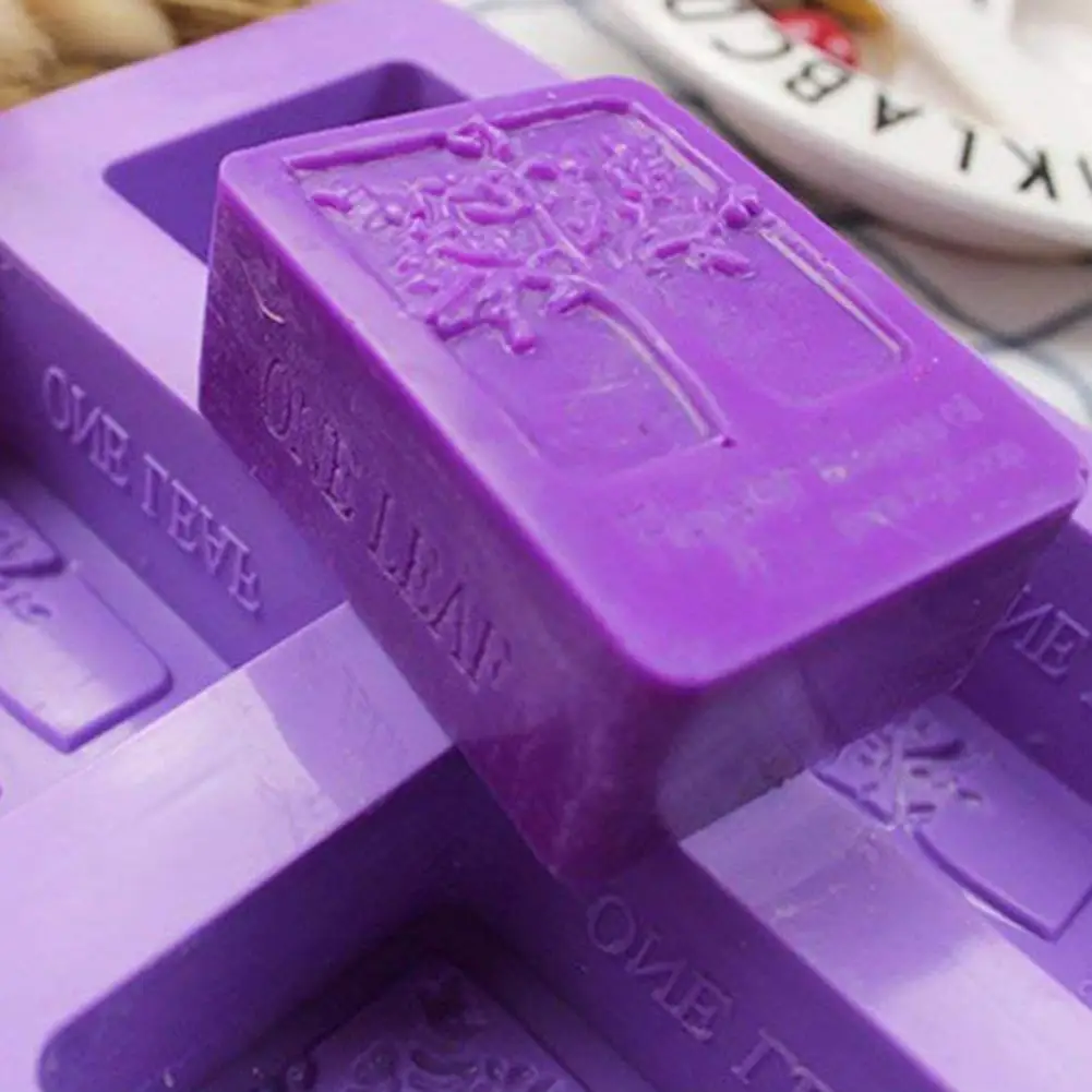 Квадратной формы силиконовые формы 4 полости силиконовые формы для мыла DIY ручной работы свечи формы для торта украшения выпечки средство, мыло изготовления пресс-форм