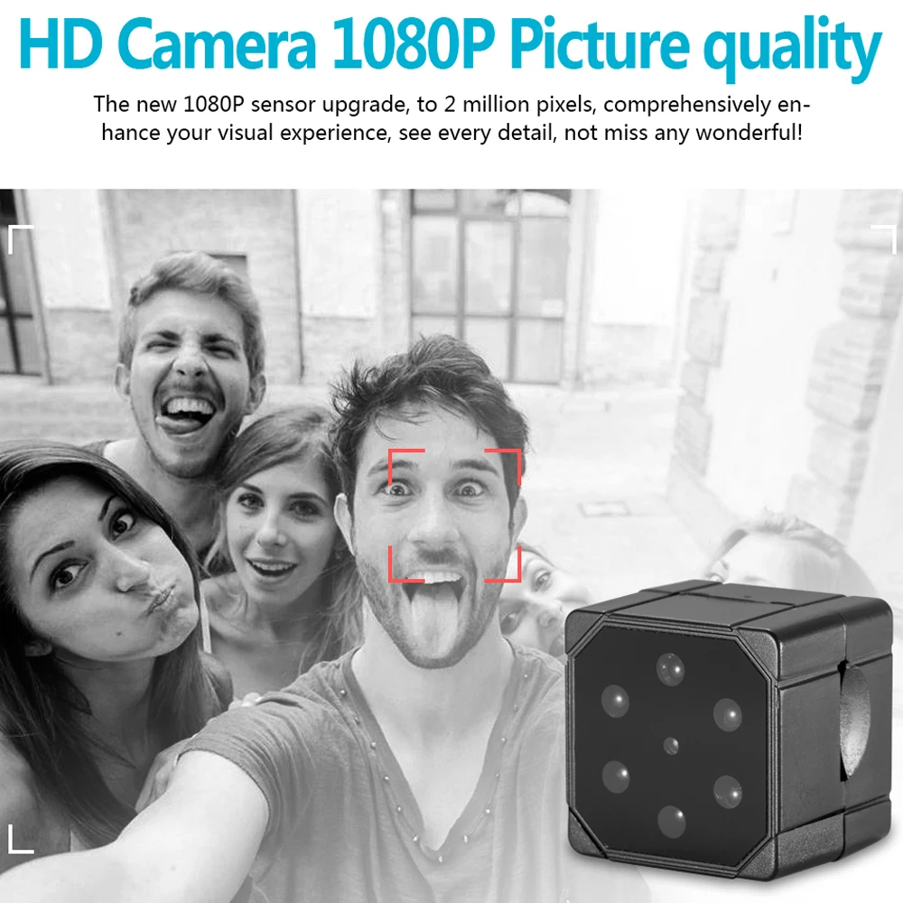 Мини-камера SQ19 для фотосъемки, домашняя Защитная камера 1080 P, широкоугольная камера для дома, уличная инфракрасная камера ночного видения