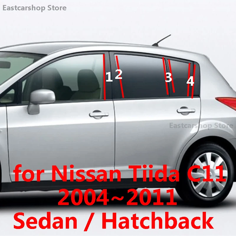 Автомобильная средняя Колонка для Nissan Tiida Versa латио C11 оконная отделка ПК