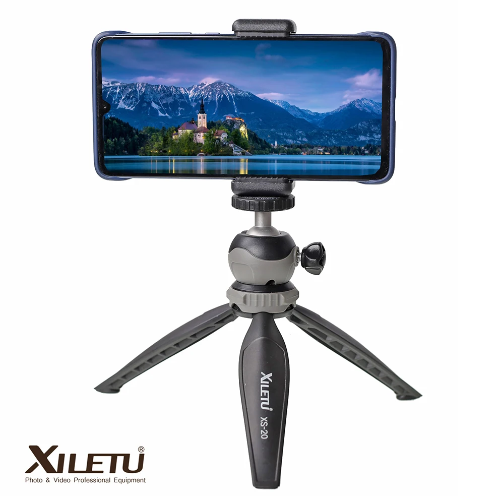  XILETU XS-20 Mini Desktop little Phone Stand Tabletop Tripod for Vlog Mirrorless Camera Smart phone - 32786853783