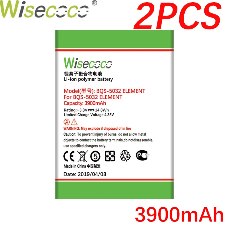 WISECOCO 3900 мАч 2 шт. батарея для BQS-5032 элемент BQS 5032 мобильный телефон последняя продукция батарея+ номер отслеживания