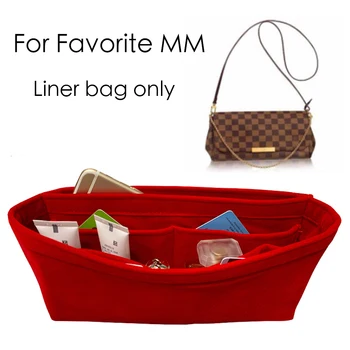 

For Favorite MM purse organizer insert bag shaper- Premium Velvet Very Soft Feeling Fabric(Handmade/12 Colors)