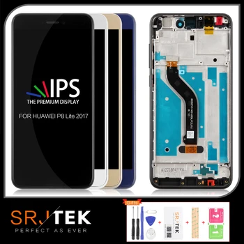 

SRJTEK 5.0'' For HUAWEI P8 Lite 2017 Glass LCD Display Touch Screen Matrix Digitizer Sensor Glass With Frame P8 Lite 2017 LCD