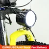 Lampe électrique étanche pour vélo, lampe de poche, 4 lumières avec klaxon, pour vélo, 12W 36V 48V, phare de vélo à LED ► Photo 1/6