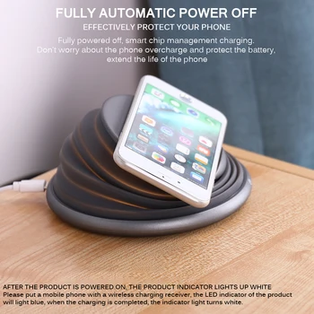 

Fast Wireless Charger Pad For Xiaomi For Huawei P30 Pro Phone 3 In 1 Sleep Atmosphere Lamp Telescopic Phone Holder Night Light