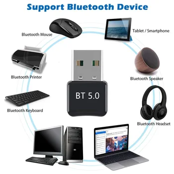 

USB Bluetooth Adapters BT 5.0 USB Wireless Computer Adapter Audio Receiver Transmitter Dongles Laptop Earphone Mini Sender