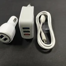 5А ЕС Путешествия настенный адаптер 3 USB выход+ Micro USB кабель+ Автомобильное зарядное устройство для Oukitel U16 MAX MTK6753 6,0 дюймов 3 Гб ram+ 32 ГБ rom