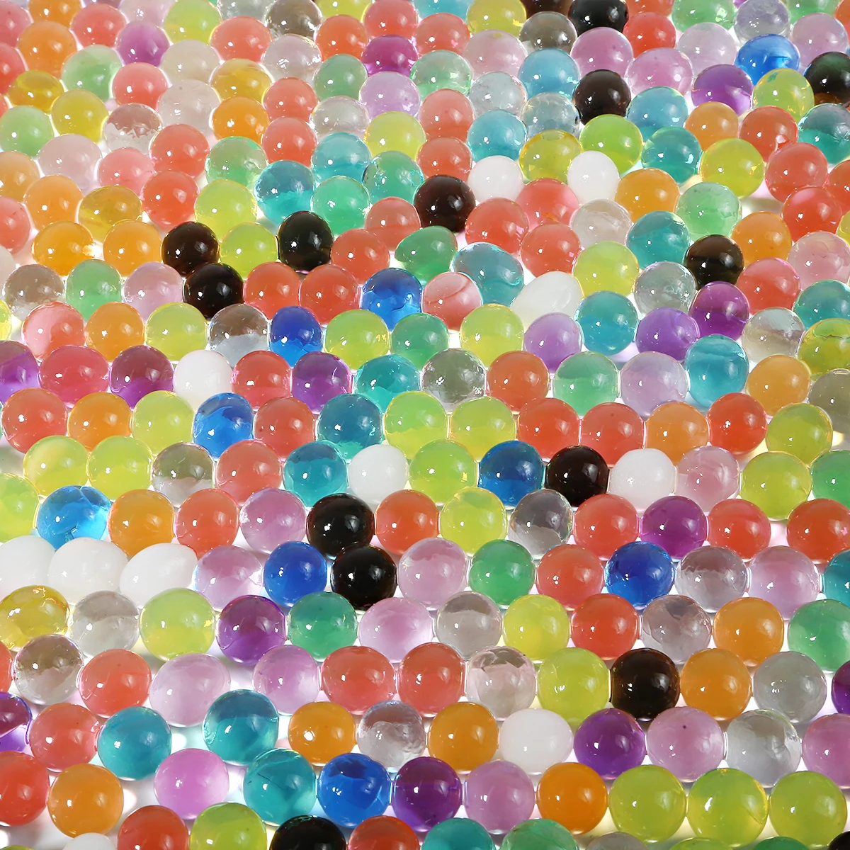 Crystal Soil 500pcs Multi Color Gel Ball Polymer Hydrogel Shaped Mud Water Beads Grow Magic Jelly Wedding Home Party Decor