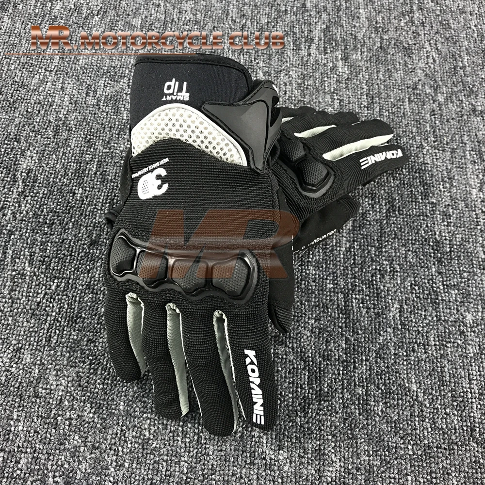 2019KOMINE GK-162 Guantes de moto 3D Guantes de malla transpirable Guantes de conducción anticaídas