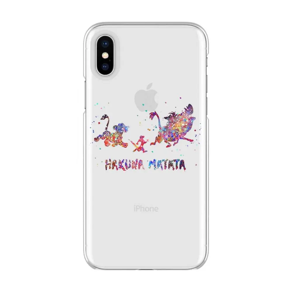 TPU Чехол для iPhone MAX, XR, XS, X10, 6, 6 S, 7, 8 Plus, 11 Pro, MAX,, акварельный рисунок, Король Лев, HAKUNA MATATA, мягкий ТПУ чехол для задней панели телефона - Цвет: TPU