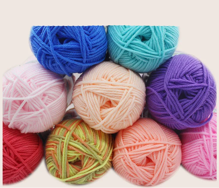 

50g/ball 73 different colors 5 strands of milk cotton wool baby hair in the rough hand-knitted line crochet doll line