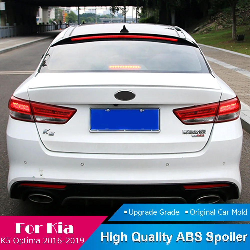 Черный спойлер на крышу для Kia K5 Optima с стосветильник от 2016 до 2019 задний багажник