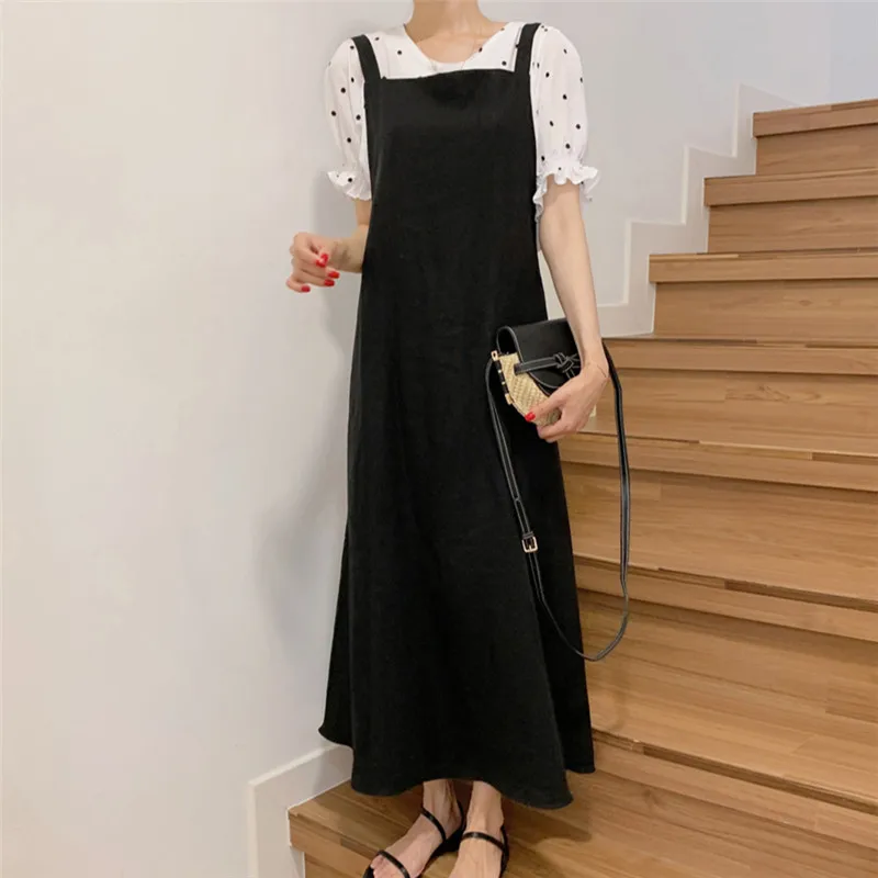 Blouse Spring robe femme Casual Boho OL Casual Sleeveless suits Women Dresses Female Dress suits braces Robe Femme Vestido