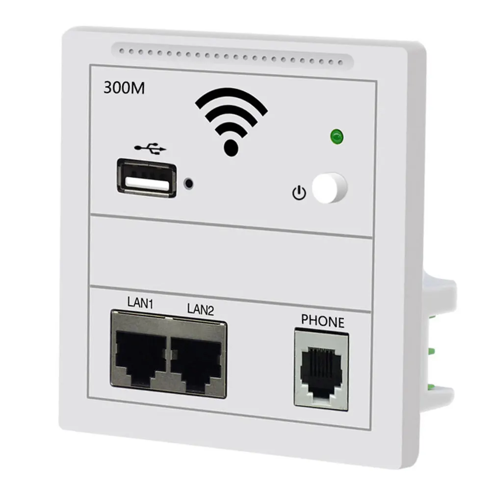 300 Мбит/с ABS WiFi розетка ретранслятор удлинитель usb зарядка Ресторан Встроенная антенна настенный беспроводной маршрутизатор 86 панель ИНН AC220V