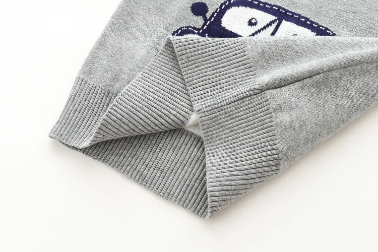 Spring Autumn Baby Boy Girl Sweater B Kids Sweaters Children Smiley Bus Jacquard Pullover Boy Girl Knitted Top Kid Clothes