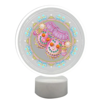 

DIY Diamond Painting Led Light 5D Diamond Embroidery Light Home Neon Decoration Pink Gloves