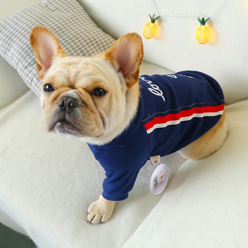 PETCIRCLE платье для домашних животных Французский бульдог корги маленькая и средняя Одежда Для Собак Мопс толстая собака Милая футболка