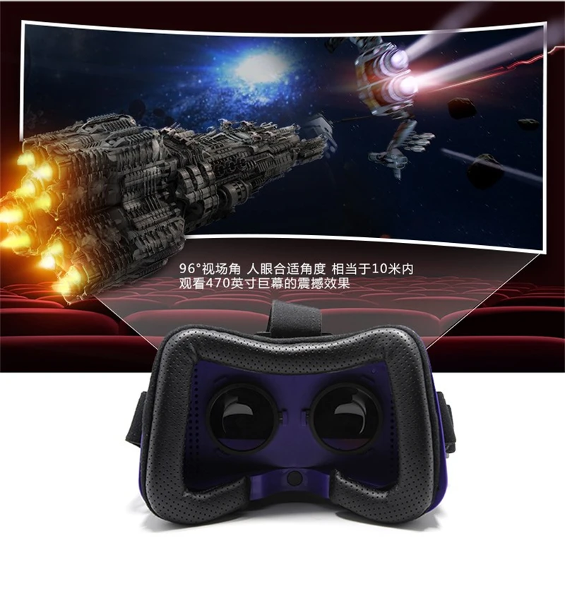 Glavey VR Headset Android 4.4 HD IPS Screen 720*1280 Resolution 1G+8G Quad Core Virtual Reality 3D Glasses Wifi Bluetooth