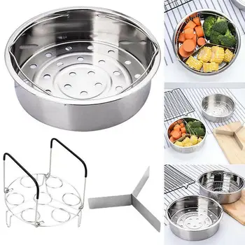 

Stainless Steel Instant Steam Pot Pot Pot Egg Steamer Dinnerware Basket Kitchen Kitchen Accessories Set Multifunction Tools J5T3