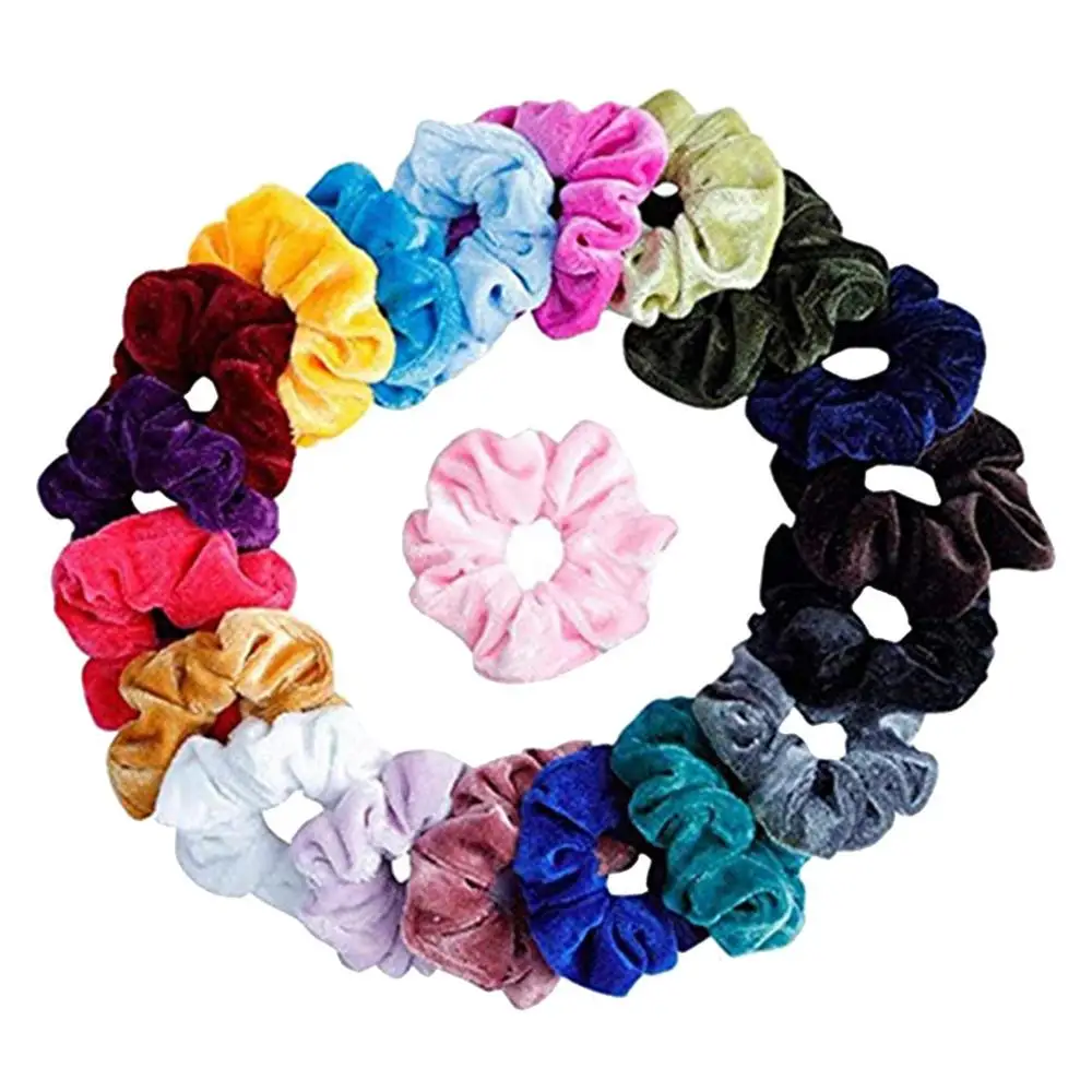 20 Pcs 50,40 шт. бархатные резинки для волос для женщин и девушек эластичные резиновые ленты аксессуары резинка для женщин кольцо для волос Веревка конский хвост держатель# G1 - Цвет: 20 Pcs