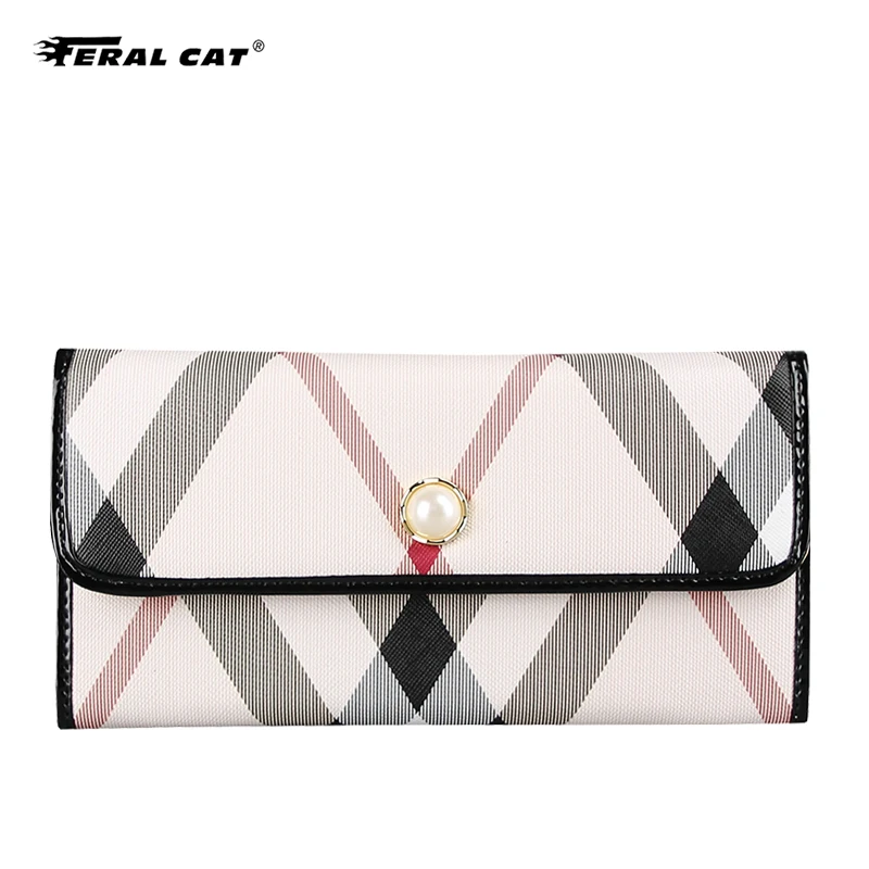 

FERAL CAT Luxury Hot Sales Ladies Wallet Bag Zipper Genuine Leather Long Design Wallets For Women