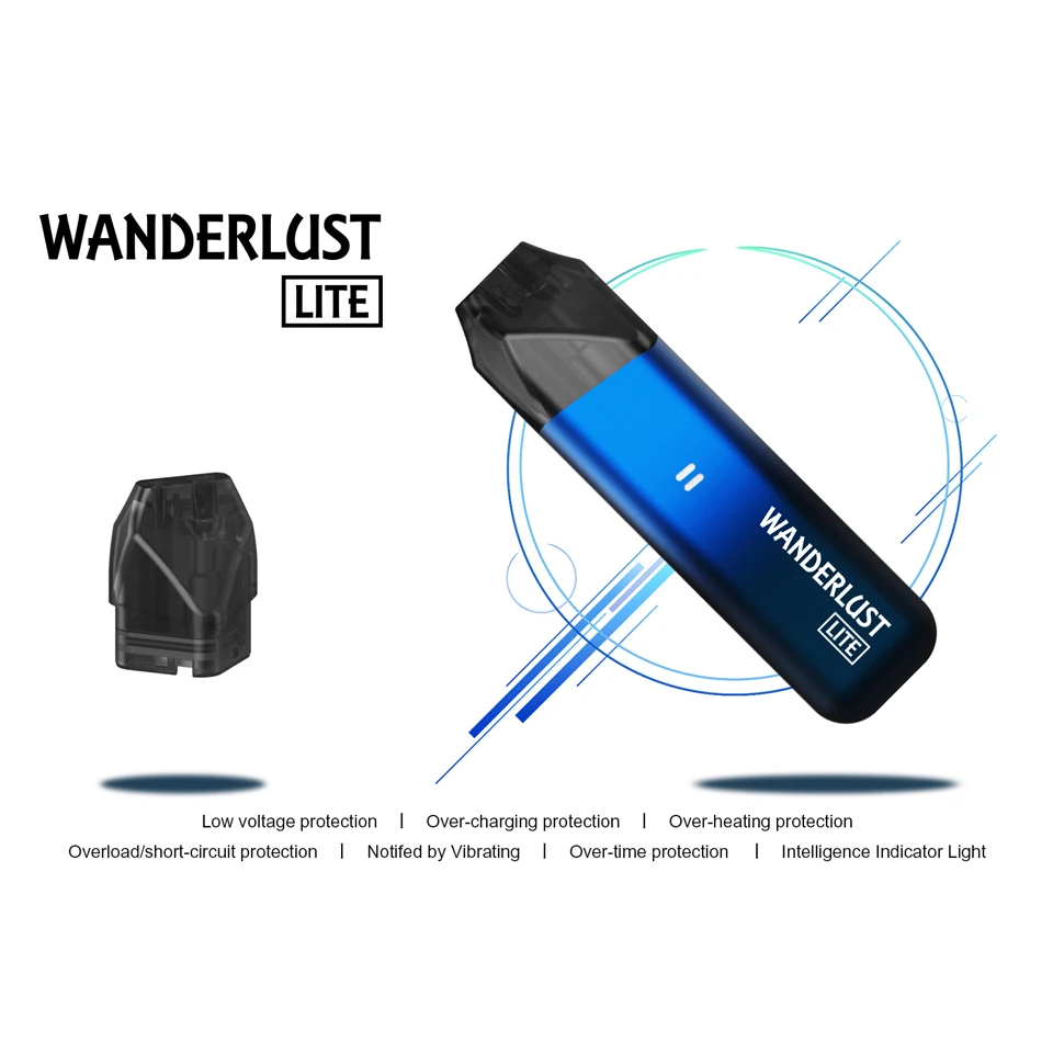 Vapken Lite Pod Vape Kit 1000 мАч батарея 2 мл емкость 1 Ом керамическая катушка комплекты