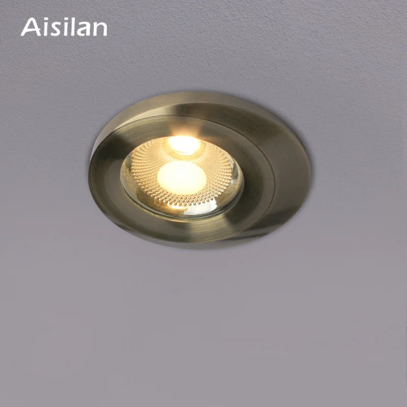 

Aisilan New Design COB Anti Glare COB Bronze Recessed Led Downlight Household Lighting Spot light AC90-260V