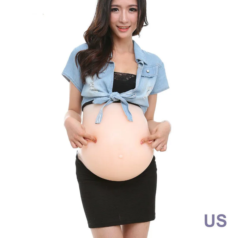 

Silicone Fake Pregnant Belly 4-6 Moths 6-8Moths Pregnant Baby Belly Simulation Fake Maternity Twins Belly Soft False Tummy